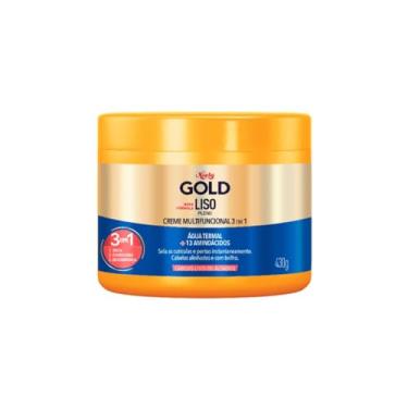 Imagem de Creme de Hidratação Profunda Gold Liso Pleno Água Termal + Flor de Hibisco, Niely, 430g