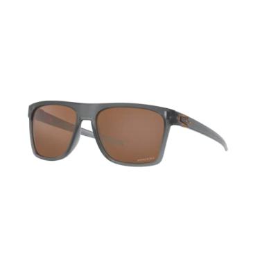 Imagem de Óculos de Sol Oakley Leffingwell 0OO9100 910002 Tam 57 / Cinza Escuro - Lentes Prizm Tungsten