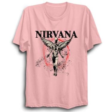 Imagem de Camiseta Nirvana Camisa Unissex Rock And Roll Estampada Malha Algodão