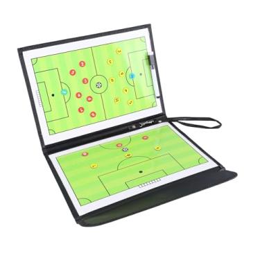 Imagem de HERCHR Placa de treinamento de futebol, placa de transferência magnética, kit de placa magnética portátil, caneta marcador dobrável e bolsa de armazenamento, placa de treinamento de futebol