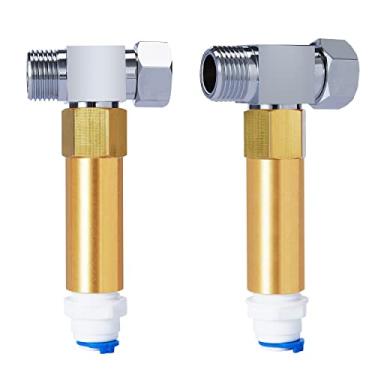 Imagem de HQUA Válvula de drenagem de água quente WS-DV02, válvula de gerenciamento de temperatura para purificador de água UV HQUA OWS-6, abertura de 43 °C, entrada FNPT de 1/5.1 cm, saída 1/2 "MNPT