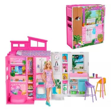 Imagem de Barbie Casa 66 Cm Glam Getaway House Maleta Com Boneca E Acessorios – Mattel