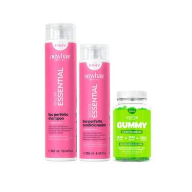 Imagem de Shampoo E Condicionador Liso Perfeito + New Hair Gummy