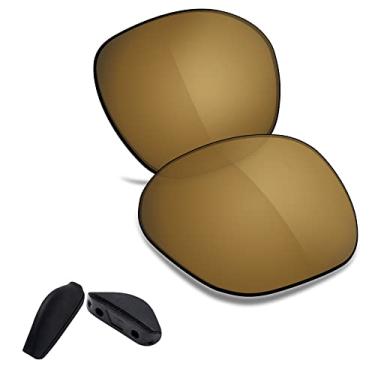 Imagem de TRUSHELL Lentes de reposição polarizadas | Protetor de nariz para óculos de sol Oakley Overtime OO9167 Bronze Dourado - Polarizado