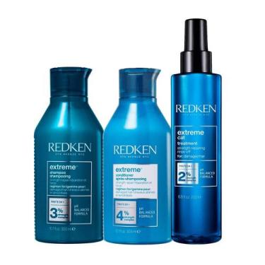 Imagem de Redken Extreme Shampoo 300ml + Condicionador 250ml + Extreme Anti-Snap