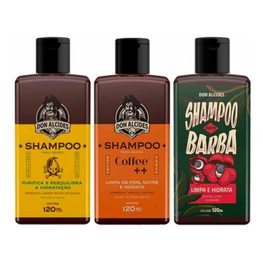 Imagem de Kit 3x Shampoo Para Barba Lemon Coffee Guaraná Don Alcides Kit
