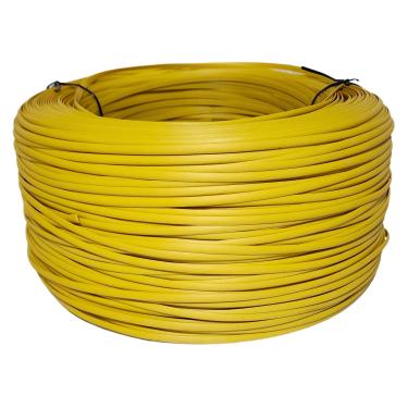 Imagem de Fibra Junco Sintético Meia Cana 6mm rolo de 600 metros com proteção UV (Amarelo)