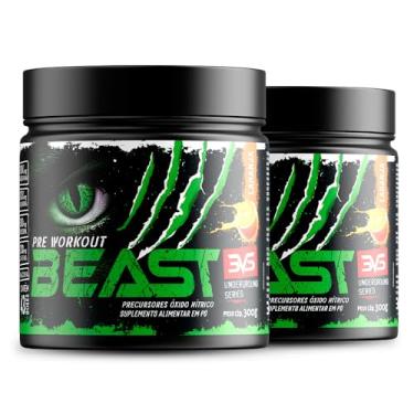Imagem de 3VS Nutrition Combo 2X Pré Treino Beast 300g Sabor Laranja