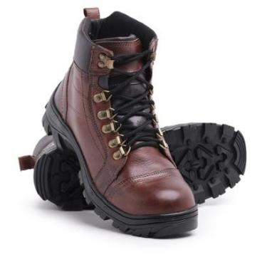 Imagem de Bota Coturno Masculino Militar Conforto Adventure Costurado Reforçado Resistente Couro Legítimo-Masculino