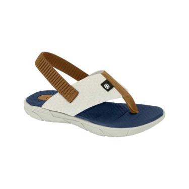 Imagem de Chinelo Infantil Masculino Elástico Branco Off Caramelo Molekinho 2135.658