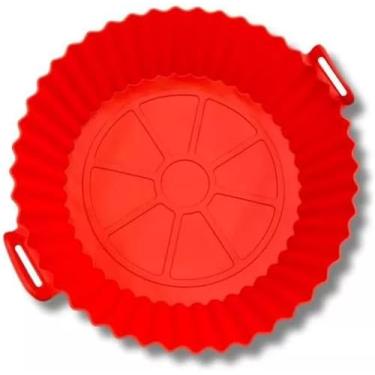 Imagem de Cesta de silicone Air Frayer Reutilizável Assadeira Air Fryer Acessórios Forros de Papel Substituição para Forno Micro-Ondas (Cores sortidas)