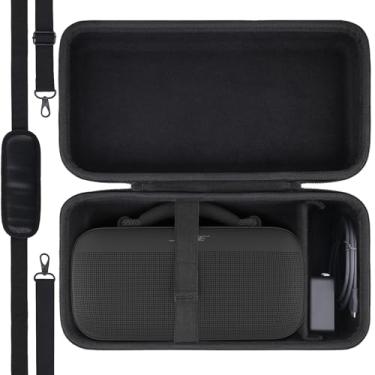 Imagem de khanka Capa rígida de substituição para novo alto-falante portátil Bose SoundLink Max, somente capa (preto)