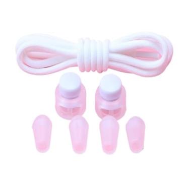 Imagem de No Tie Shoelaces Rubber Band For Shoes Round Elastic Laces Sneakers Lazy Sport Laces Without Binding Shoestrings(WHITE)