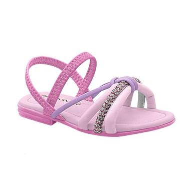 Imagem de Sandália Infantil Menina Slim Rosa Pink Bb Pé Com Pé 800105-642