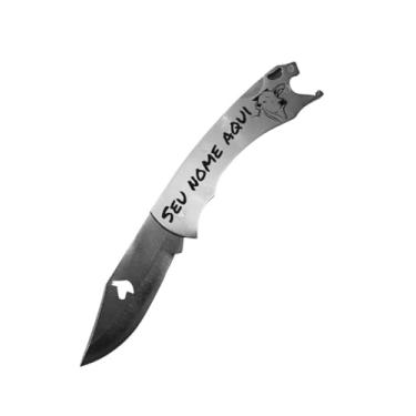 Imagem de Canivete Bolso Inox Personalizado Trava e Clipes Para Prende (MULA)