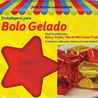 Imagem de Embalagem Laminada Para Bolo Gelado, Trufa, Pão De Mel e Cone Trufado - 20x22 Cm PCT C/100 Unidades (Vermelho)