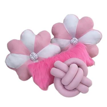 Imagem de 2 Almofadas Flor + 1 Baguete + 1 Almofada Nó Decoração - Gaby Flor Con