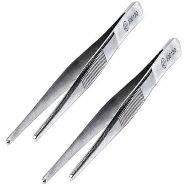 Imagem de 01 Kit C/ 6 Un Pinça Precisão Ferramenta Relojoeiro Joalheiro Aço Inox