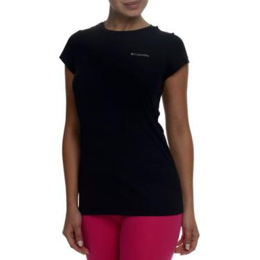 Imagem de Camiseta Feminina Columbia MC Neblina Preta - 3204, M