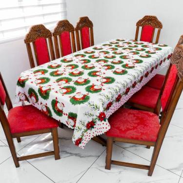 Imagem de Toalha de Mesa Natalina 4 Lugares 1,50m x 1,40m Oxford Estampado - Raf