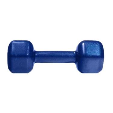 Imagem de Halter Sextavado 9kg Emborrachado PVC - Rythmoon, Azul