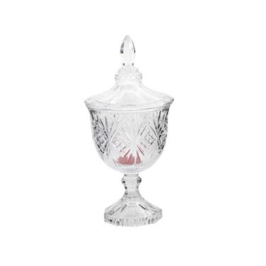 Imagem de Bomboniere Roma em Vidro 24 cm Compoteira com Tampa - Wincy Casa