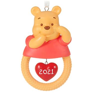 Imagem de Hallmark Keepsake Enfeite de Natal, Ano datado de 2021, Primeiro Natal do Bebê Ursinho Pooh da Disney, Porcelana
