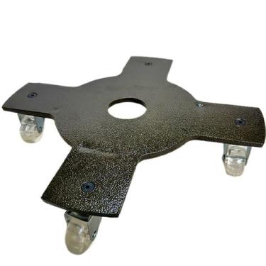 Imagem de Suporte de Alumínio com Roda Silicone Cruzeta para Vaso 35cm - Alpe & 