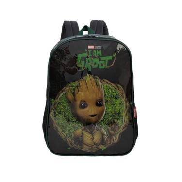 Imagem de Mochila costas escolar infantil juvenil marvel  luxcel, Verde preto, M