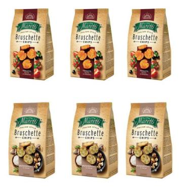 Imagem de Kit 6 Torradas Bruschette Cogumelo & Tomate Azeitona Maretti