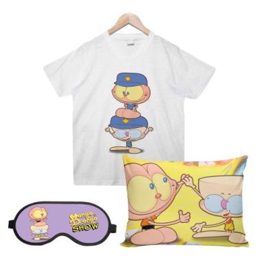 Imagem de Mongo Drongo Camisa, Almofada e Máscara de dormir - Caniks BR, Branco,