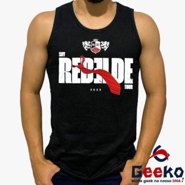 Imagem de Regata Soy Rebelde 100% Algodão World Tour RBD 2023 Geeko, Preto, G2