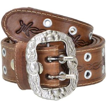 Imagem de Cinto de Couro Country Estampado 502 LU01 - CLACLE, Bronze, 120cm