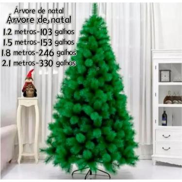 Imagem de Árvore de Natal Pinheiro Verde Vivo Luxo 1.20m/1.50m/1.80m/2.10m - pri