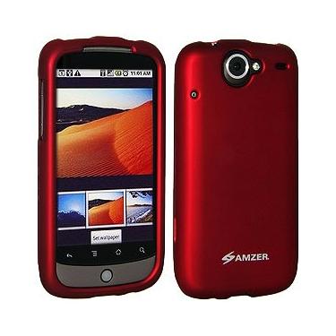 Imagem de Amzer Capa rígida de cristal emborrachado para Google Nexus One PB99100/HTC Nexus One - vermelha