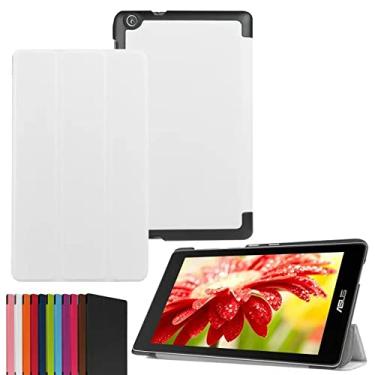 Imagem de Capa para tablet ASUS ZenPad C 7.0 Z170C/CG/MG P01Y P01Z, capa ultrafina de couro leve com suporte para ZendPad C 7.0 Z170C Z170CG Z170MG (branca)