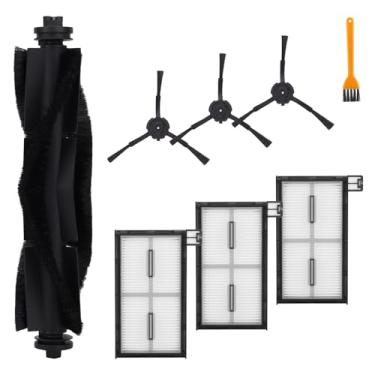 Imagem de Peças de reposição para aspirador de pó robô Eufy x8 Pro Series - Kit de acessórios híbridos filtros acessórios, escovas laterais, escovas de rolo - 12 peças