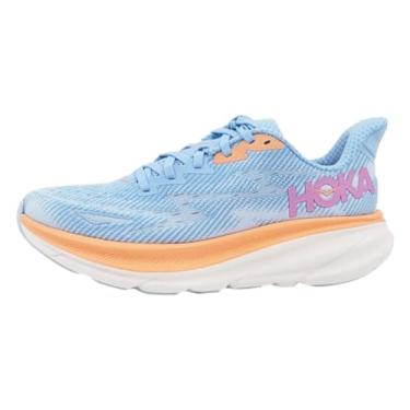 Imagem de HOKA ONE ONE Clifton 9 Tênis feminino, Azul arejado/água gelada, 39