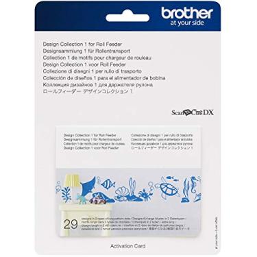 Imagem de Brother ScanNCut DX Coleção de padrões de animais para alimentador de rolos CADXRFDP01, inclui 29 designs com criaturas marinhas e animais da floresta, faça decalques de parede de vinil com até 1,8 m de comprimento, branco