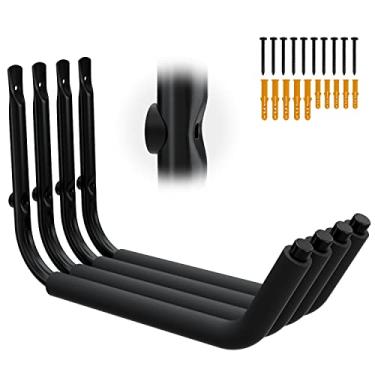 Imagem de UNITEDPOWER Racks de armazenamento de caiaque, ganchos de garagem de braço, ganchos de montagem na parede para canoa, escada, bicicleta, cadeiras dobráveis, prancha de surf, snowboard, mangueira e ferramentas