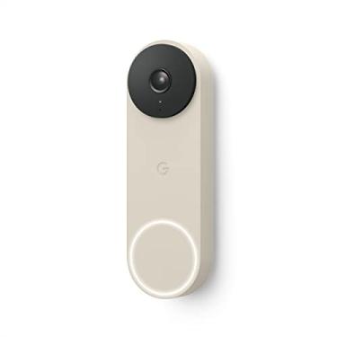 Imagem de Google Campainha Nest - (com fio, 2ª geração) - Câmera de campainha de vídeo com fio - Câmera de segurança de campainha - linho