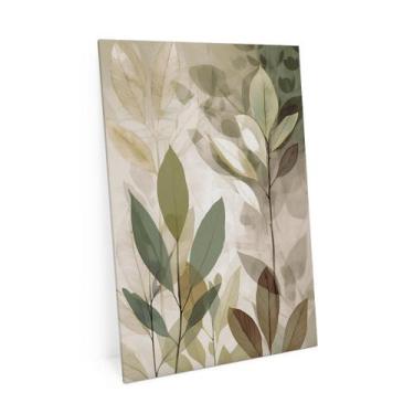 Imagem de Quadro Folhas Secas Soft Green 120X80 cm Grande Para Sala - Bimper, Pa