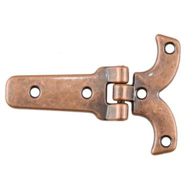 Imagem de Dobradiça Porteira 4 Peças Decoração Caixas Mdf Artesanato - Metallica