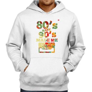 Imagem de Moletom 80's Baby 90's made me - Foca na Moda, Branco, P