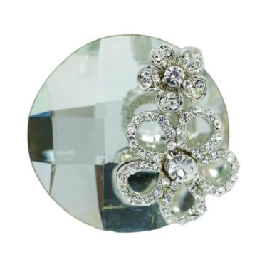 Imagem de Broche Flor Strass Prata BRG26956 - Akasaki