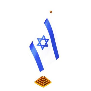 Imagem de Bandeira Do Israel Pedestal Mesa Igreja Escritório - maranata