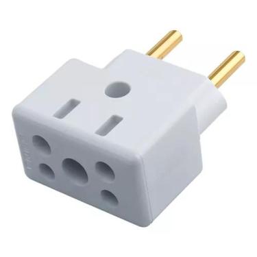 Imagem de Kit 05 Und Adaptador Bob Esponja De Tomada 10a / 20a 250v T - JEIB