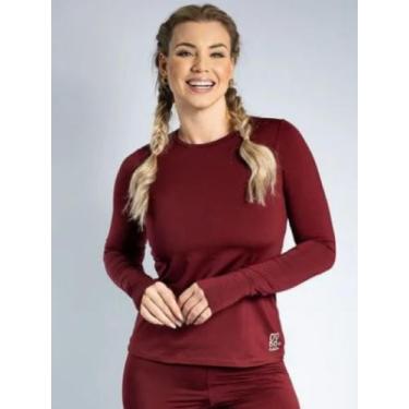 Imagem de Camisa Feminina Proteção Solar Uv+50 Camiseta Segunda Pele Térmica Lon