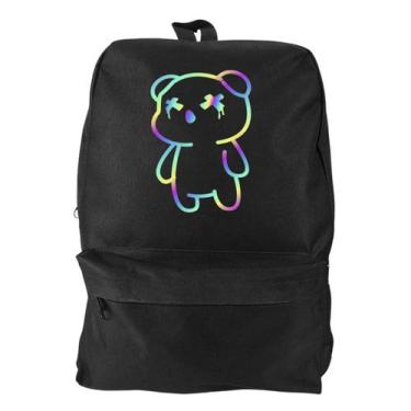 Imagem de Mochila Bolsa Masculina Basica Escolar Pega a Visão Estampado Urso Col