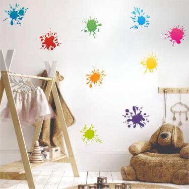 Imagem de Adesivo de Parede Splash de Tinta Decoração Divertida - Adesivos Kigru